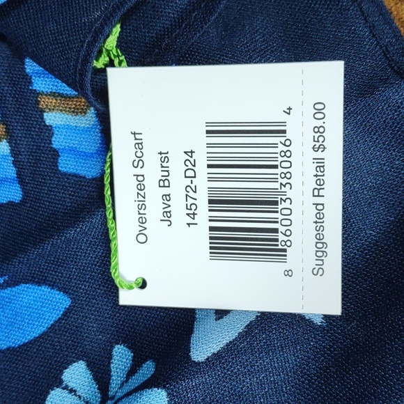 Vera Bradley "Java Burst" Oversized Rayon Scarf - Picture 4 of 4